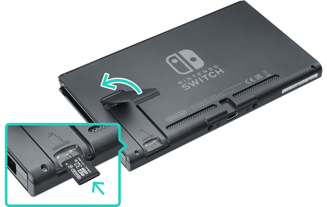 Nintendo Support: How to Insert/Remove microSD Cards
