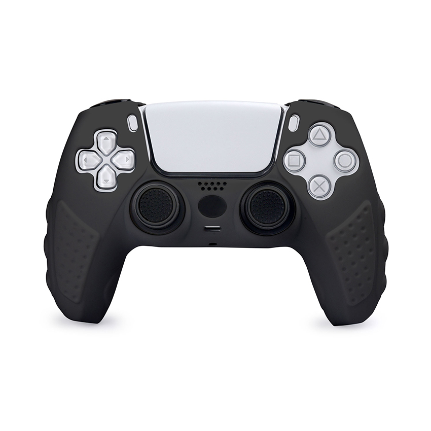 SILICON CHO TAY PS5 KÈM ĐÔI CHỤP NÚM LF0513 MÀU ĐEN