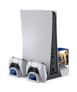 ĐẾ ĐỨNG KIÊM SẠC TẢN NHIỆT CHO PS5 DOBE TP5-0593 MÀU TRẮNG