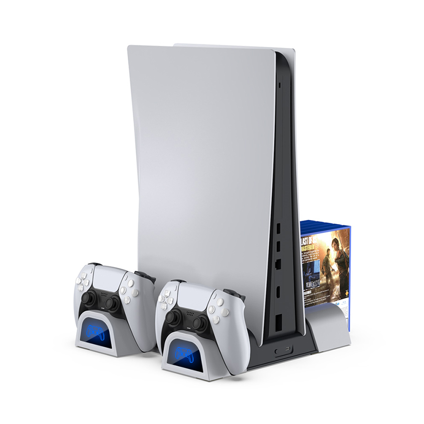 ĐẾ ĐỨNG KIÊM SẠC TẢN NHIỆT CHO PS5 DOBE TP5-0593 MÀU TRẮNG